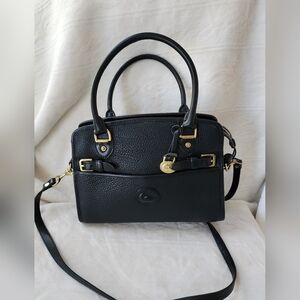 Dooney and Bourke Vintage Black All Weather Leather Handbag